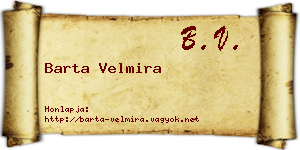 Barta Velmira névjegykártya